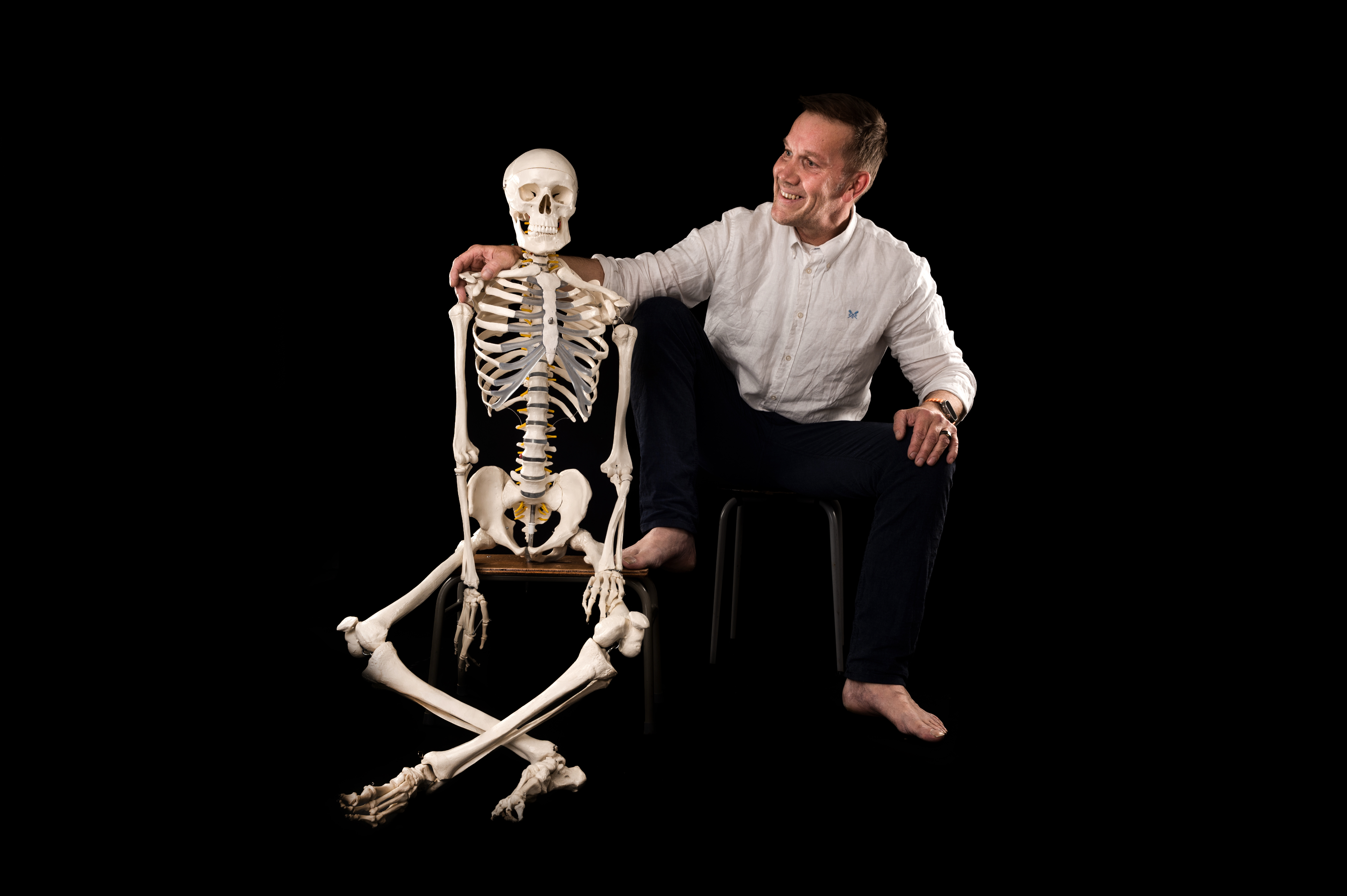 Morten Wolff D.C. with anatomical skeleton